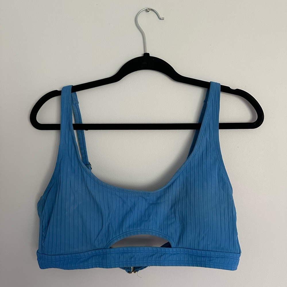 Time and Tru Blue Bikini Top